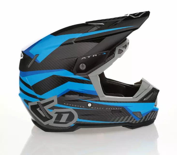 6D Helmet ATR-3 Rival Gloss Cyan FIM - Skoterhjälmar - D527530 - 1