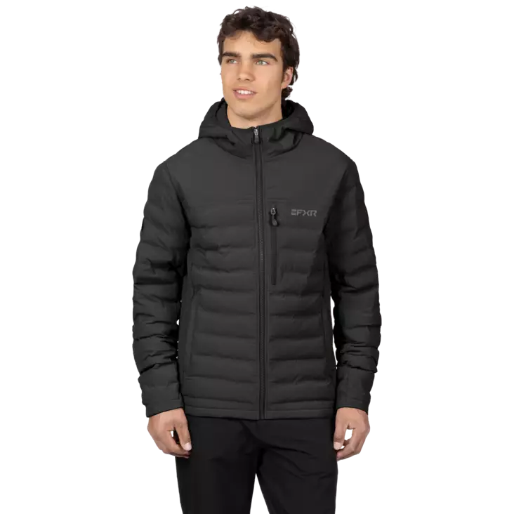 FXR Men's Podium Windproof Quilted Jacket - Black - Skoterjackor - 61160 - 1