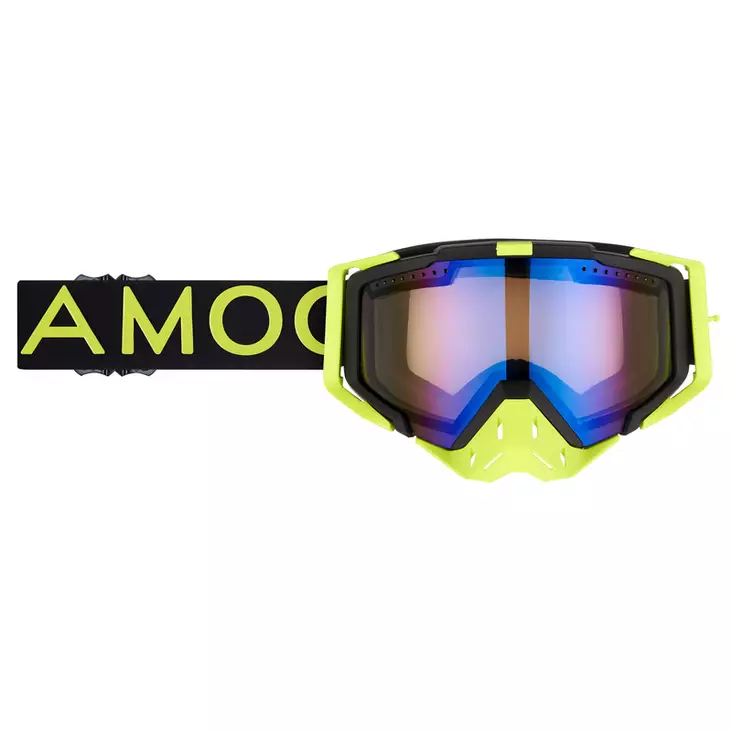 AMOQ Aster Skoterglasögon Svart-HiVis Blue Mirror - Goggles och Linser - 46140 - 1