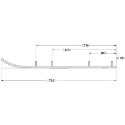 Sno-X Ripper Four Styrstål 4" Hårdmetall - Styrstål - D62731 - 1