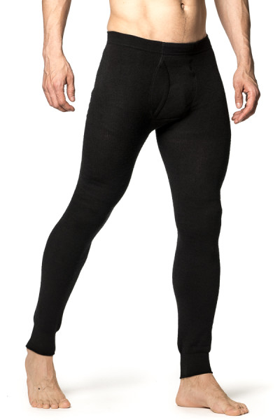 Woolpower Long Johns with Fly 200 svart - Underställ och strumpor - D139461 - 1