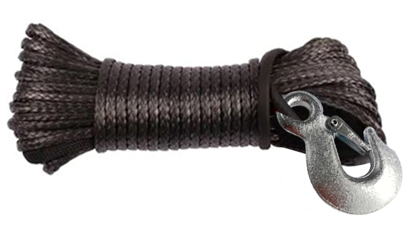 Bronco Vinschlina syntetisk med krok 6.0mm x 20m svart brottgräns 5000kg - Tillbehör vinsch - D481152 - 1