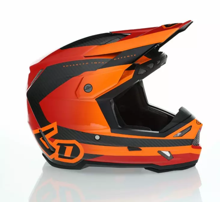 6D Helmet ATR-3 Pure Gloss Orange FIM - Skoterhjälmar - D527533 - 1