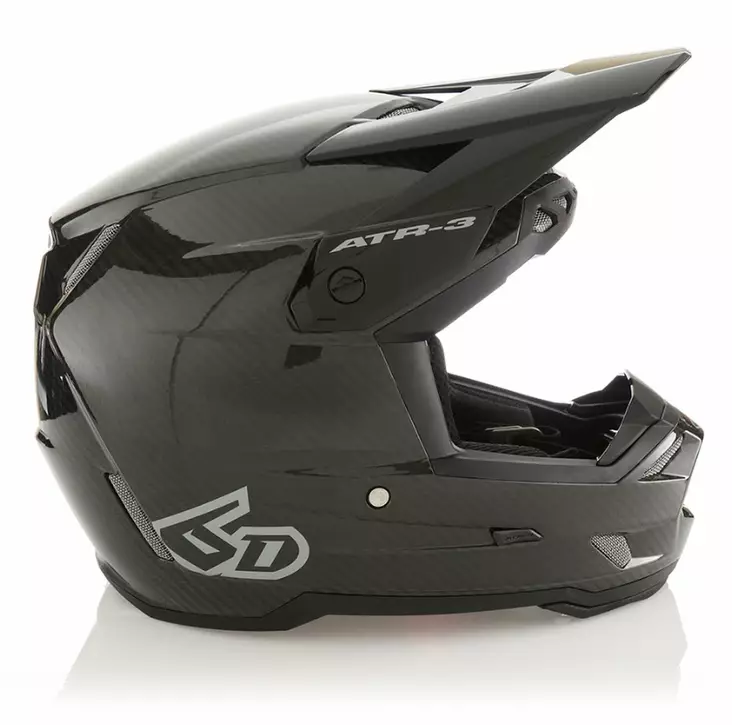 6D Helmet ATR-3 Solid Gloss Black FIM - Skoterhjälmar - D527513 - 1