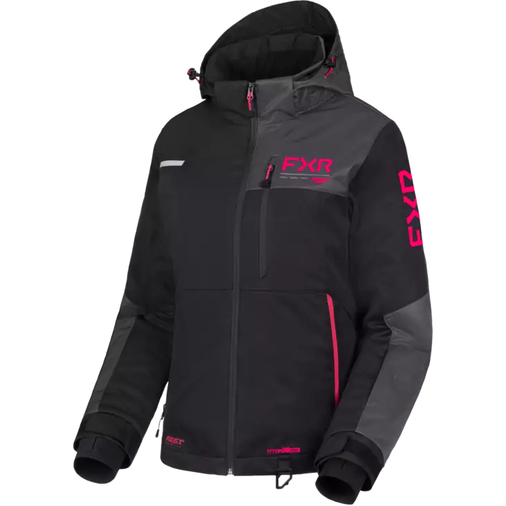 FXR Women's Fresh Jacket - Black/Asphalt/Razz - Skoterjackor - 61123 - 1