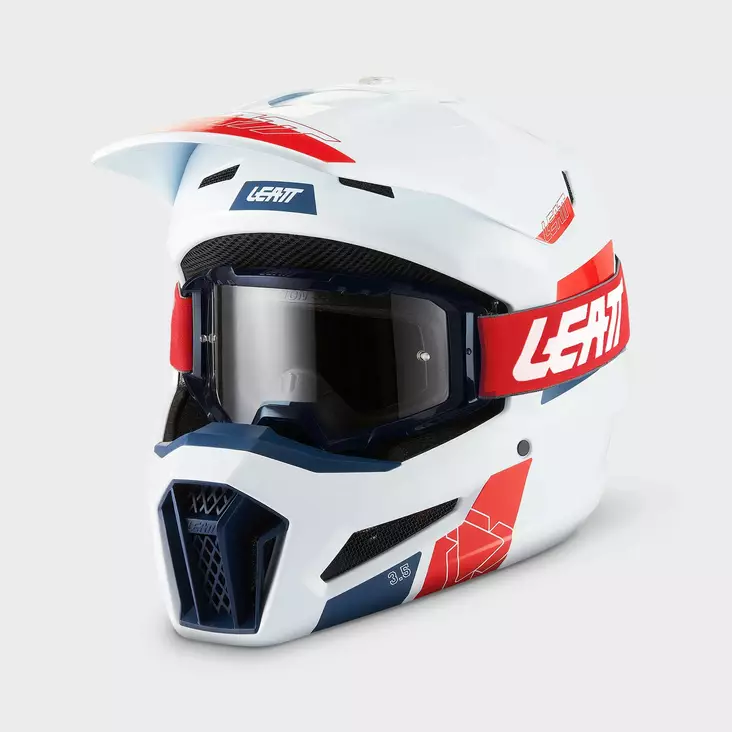 Leatt Hjälm Kit Moto 3.5 Vit - Skoterhjälmar - D535543 - 1
