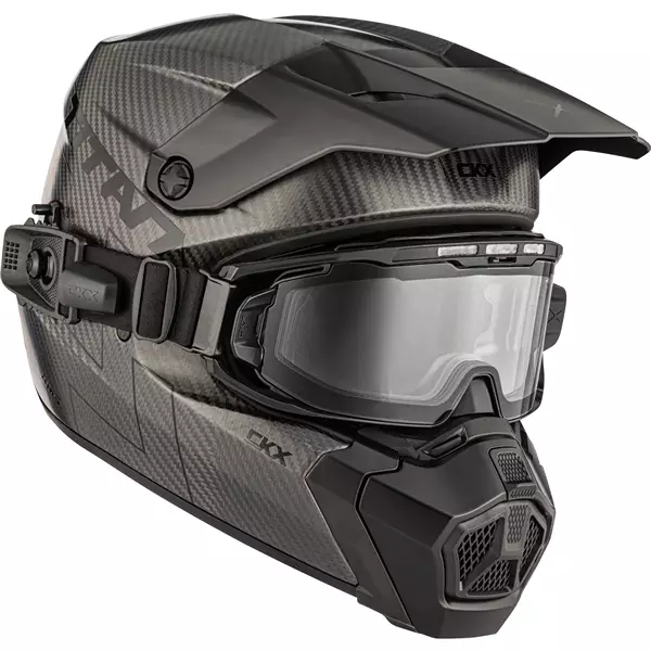 CKX Hjälm Titan AMS Pro Matt Carbon + Eluppvärmda Fotokrom. Brillor - Skoterhjälmar - D503494 - 1