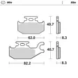 Moto-Master Bromsklossats Suzuki fram: (K)LT-A/F400 Kingquad 2008> LT-A450/500 - Bromsbelägg - D135135 - 1