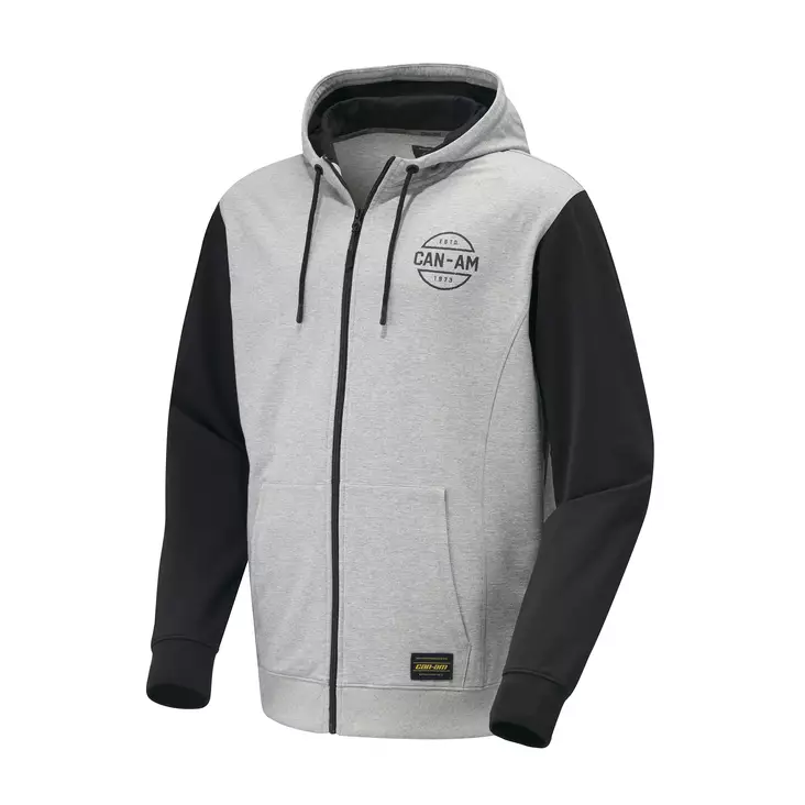 CAN-AM PREMIUM ZIPPED HOODIE HERR GRÅ/SVART - ATV Kläder - 48365 - 1