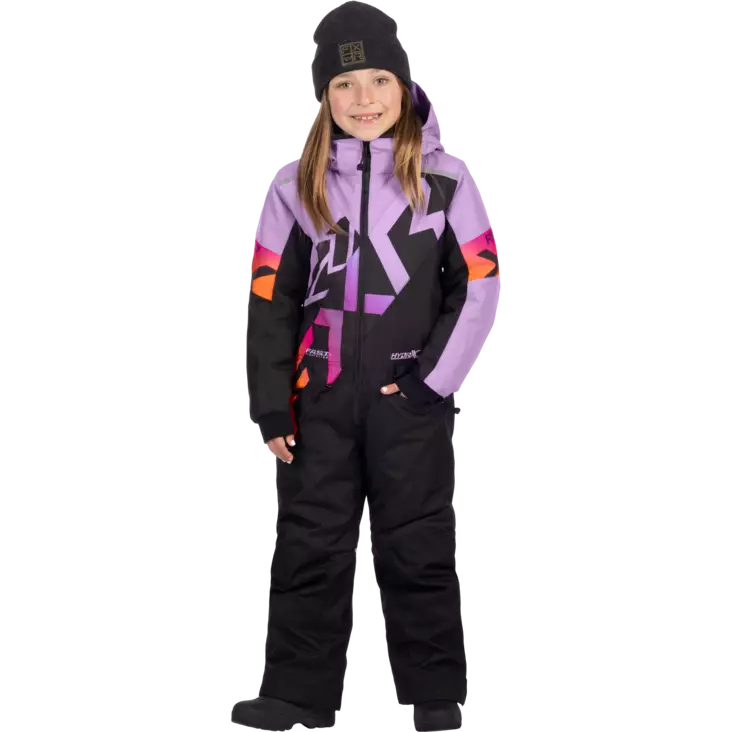 FXR Child Cold Cross CX Monosuit - Black/Lilac Glow - Skoterkläder barn - 61105 - 1