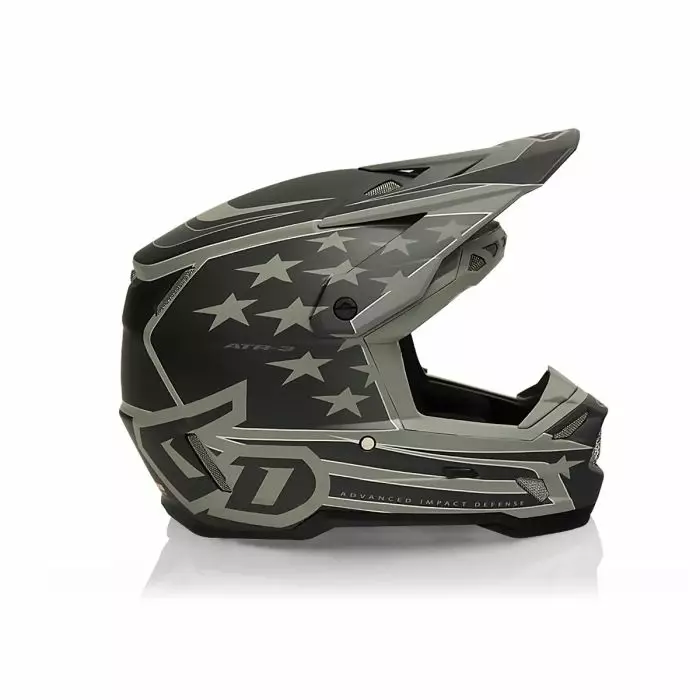 6D Helmet ATR-3 Patriot Matte Black FIM - Skoterhjälmar - D527526 - 1