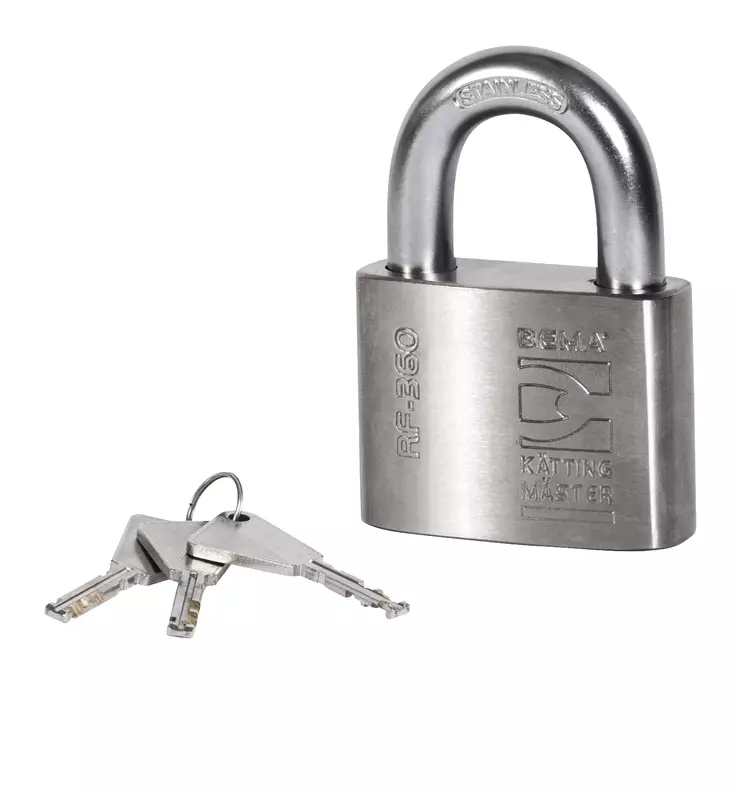 BEMA TITAN HÄNGLÅS KLASS 3 RF-360 ROSTFRITT BLISTER - Lås och säkerhet - D87196 - 1