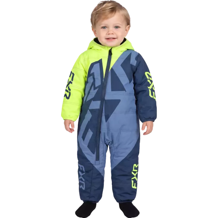 FXR Spädbarn Kicker Overall Steel/HiVis - Skoterkläder barn - 60976 - 1
