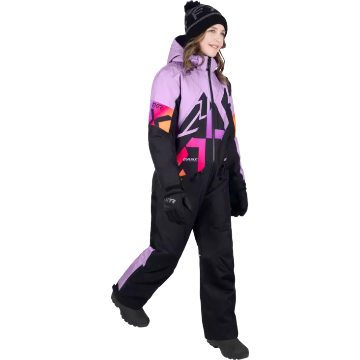 FXR Youth Cold Cross CX Monosuit - Black/Lilac Glow - Skoterkläder barn - 61106 - 1