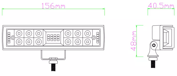 Kinwons Led Arbetsljus side shooter 24x3w 10x3w - Belysning - D484236 - 1