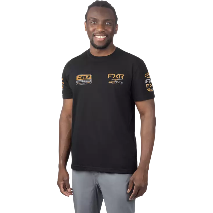 FXR Race Division Premium T-Shirt Herr - Black/Gold - Tröjor och hoodies - 61297 - 1