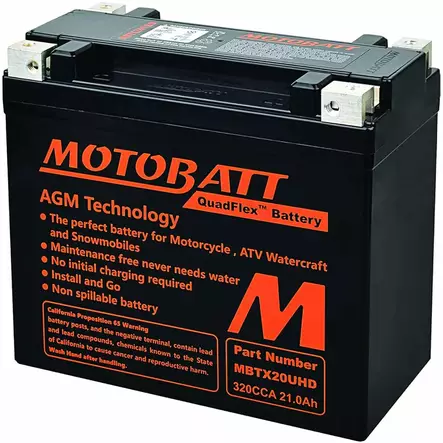 MotoBatt MBTX20UHD 12V Batteri - Eldelar - 48748 - 1