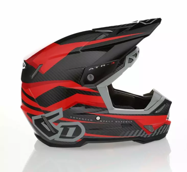 6D Helmet ATR-3 Rival Gloss Red FIM - Skoterhjälmar - D527528 - 1