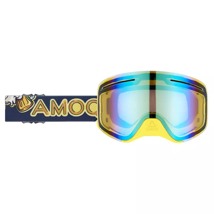 AMOQ Vision Vent+ Magnetic Skoterglasögon Beer - Gold Mirror - Goggles och Linser - 40308 - 1