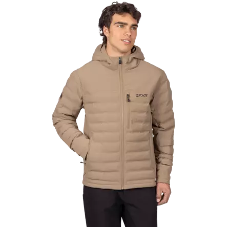 FXR Men's Podium Windproof Quilted Jacket - Canvas/Black - Skoterjackor - 61159 - 1