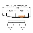 Woodys Dooly Arctic Cat Trail Runners 6" 1st/förp. - Styrstål - D131549 - 1