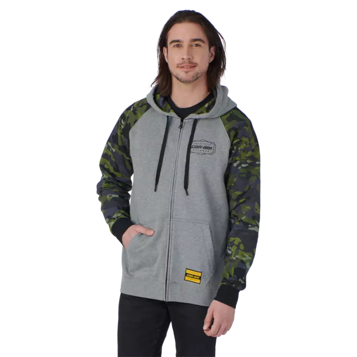 CAN-AM PREMIUM HOODIE HERR GRÅ/CAMO - ATV Kläder - 49329 - 1
