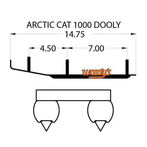 Woodys Dooly Arctic Cat Trail Runners 6" 1st/förp. - Styrstål - D131549 - 1