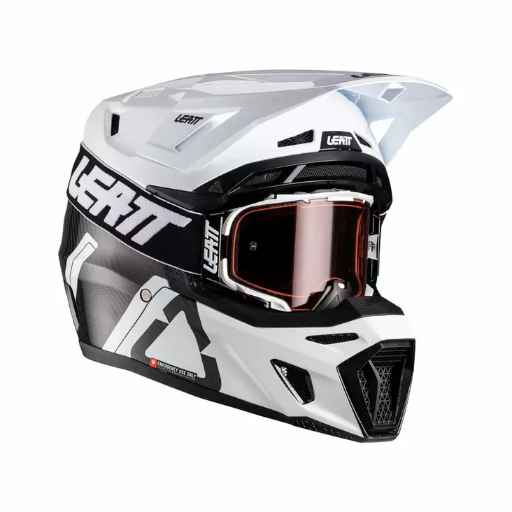 Leatt Hjälm+Goggles Moto 9.5 Carbon/Vit V26 - Skoterhjälmar - D502909 - 1
